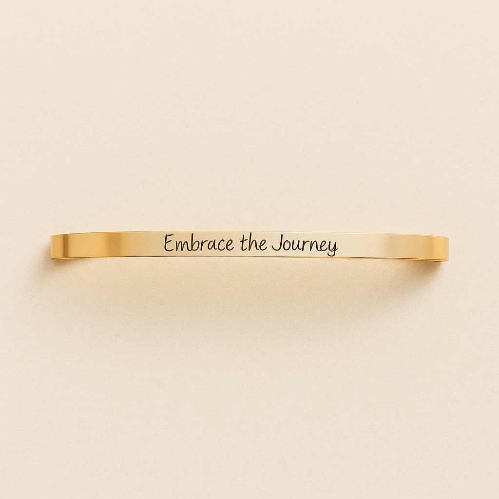 Embrace the Journey Stainless Steel Cuff Bracelet