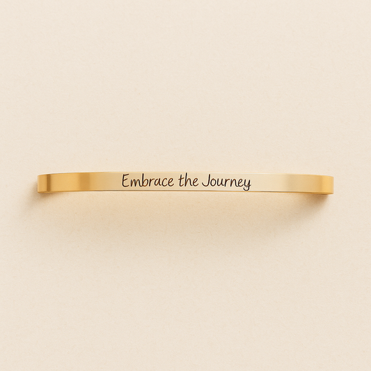 Embrace the Journey Stainless Steel Cuff Bracelet