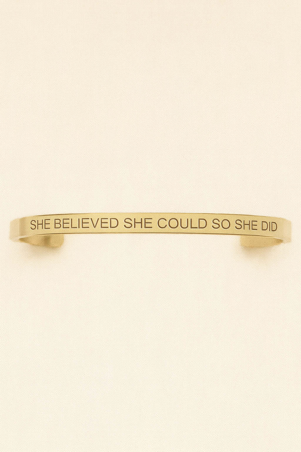 She Believed She Could Stainless Steel Cuff Bracelet