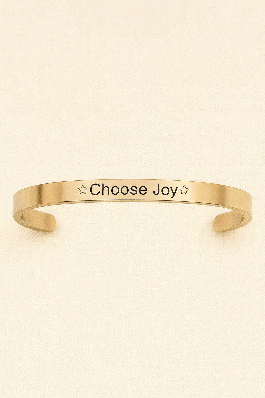 Choose Joy Stainless Steel Cuff Bracelet