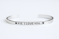 P.S. I Love You Stainless Steel Cuff Bracelet
