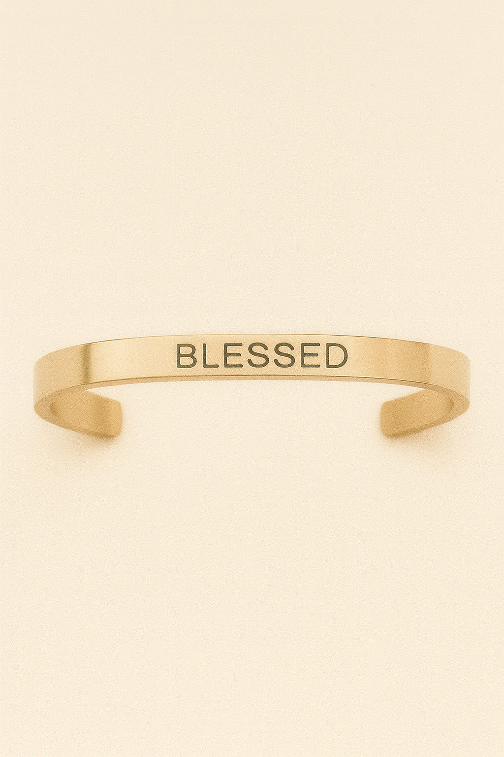 Blessed Stainless Steel Cuff Bracelet