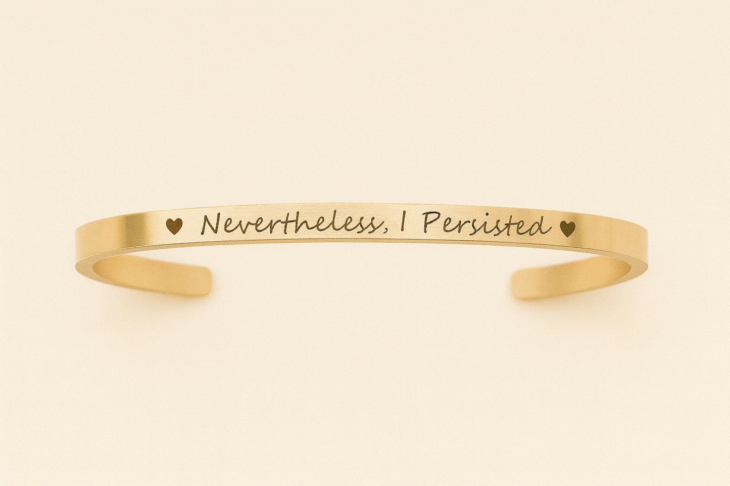 Nevertheless I Persisted Stainless Steel Cuff Bracelet
